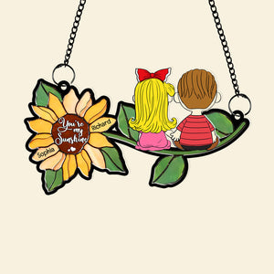 Personalized Gift For Couple Acrylic Suncatcher Ornament You're My Sunshine 02KAQN061224HG-Homacus