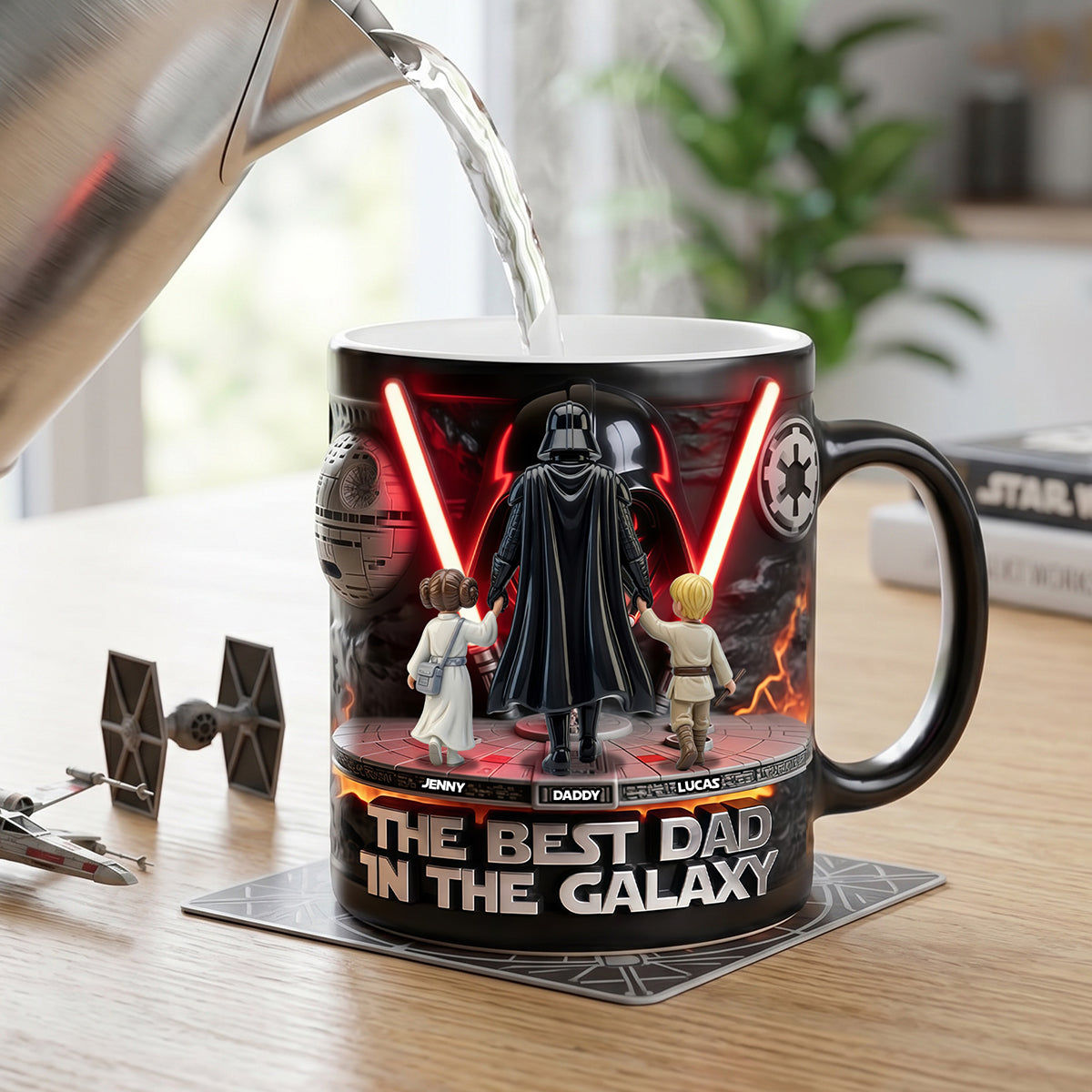 The Best Dad In The Galaxy Coffee Mug - Personalized Father's Day Gifts 02TYTN160526-Homacus
