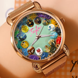 Timeless Art Mesh Strap Quartz Watch Personalized Gifts for Artist 02NADT310725-Homacus