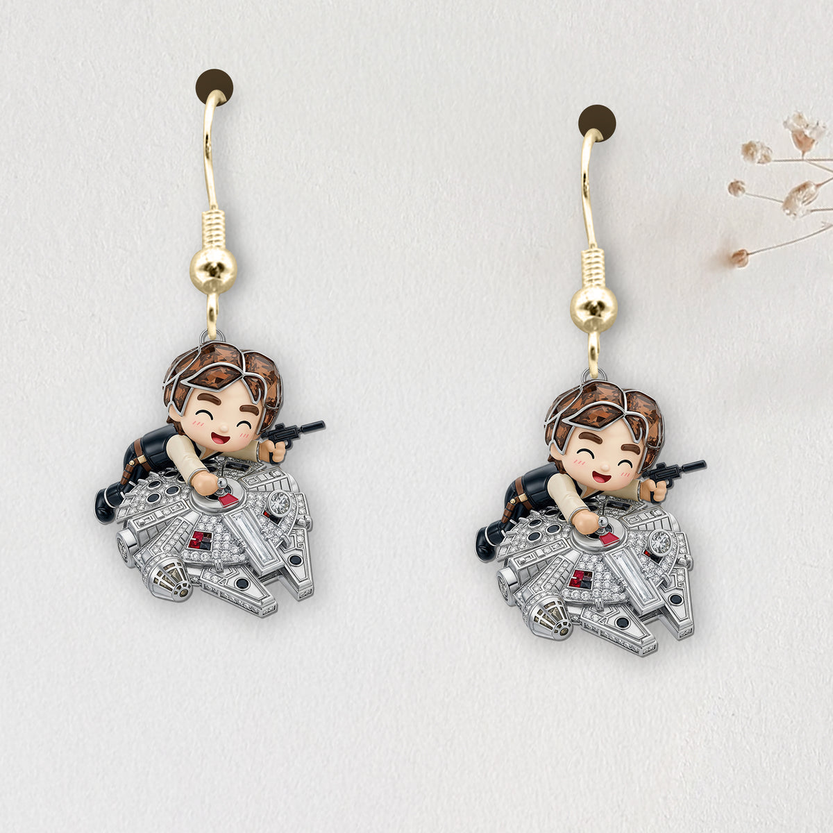 Funny Hanging Galactic Characters Earrings - Personalized Gifts For Movie Fans 05QHDT110725-Homacus