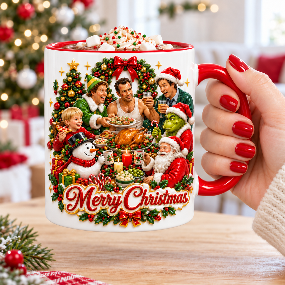 Nostalgic Christmas Character Coffee Accent Mug - Personalized Gifts For Movie Lovers 05toqn231026-Homacus