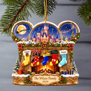 Fireplace Stocking Ornament - Personalized Christmas Gifts For Family 02naqn150826