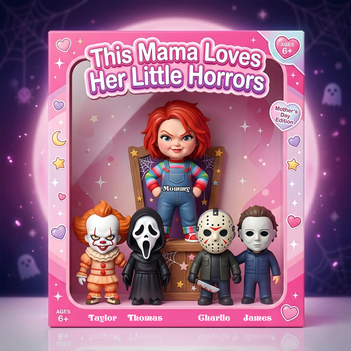 Horror Mom And Kids Acrylic Plaque - Personalized Gifts For Mother's Day Plaque 01NALU040426-Homacus