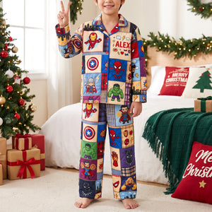 Power Team Family Button Up Pajama Set - Personalized Gifts 05NAQN270826
