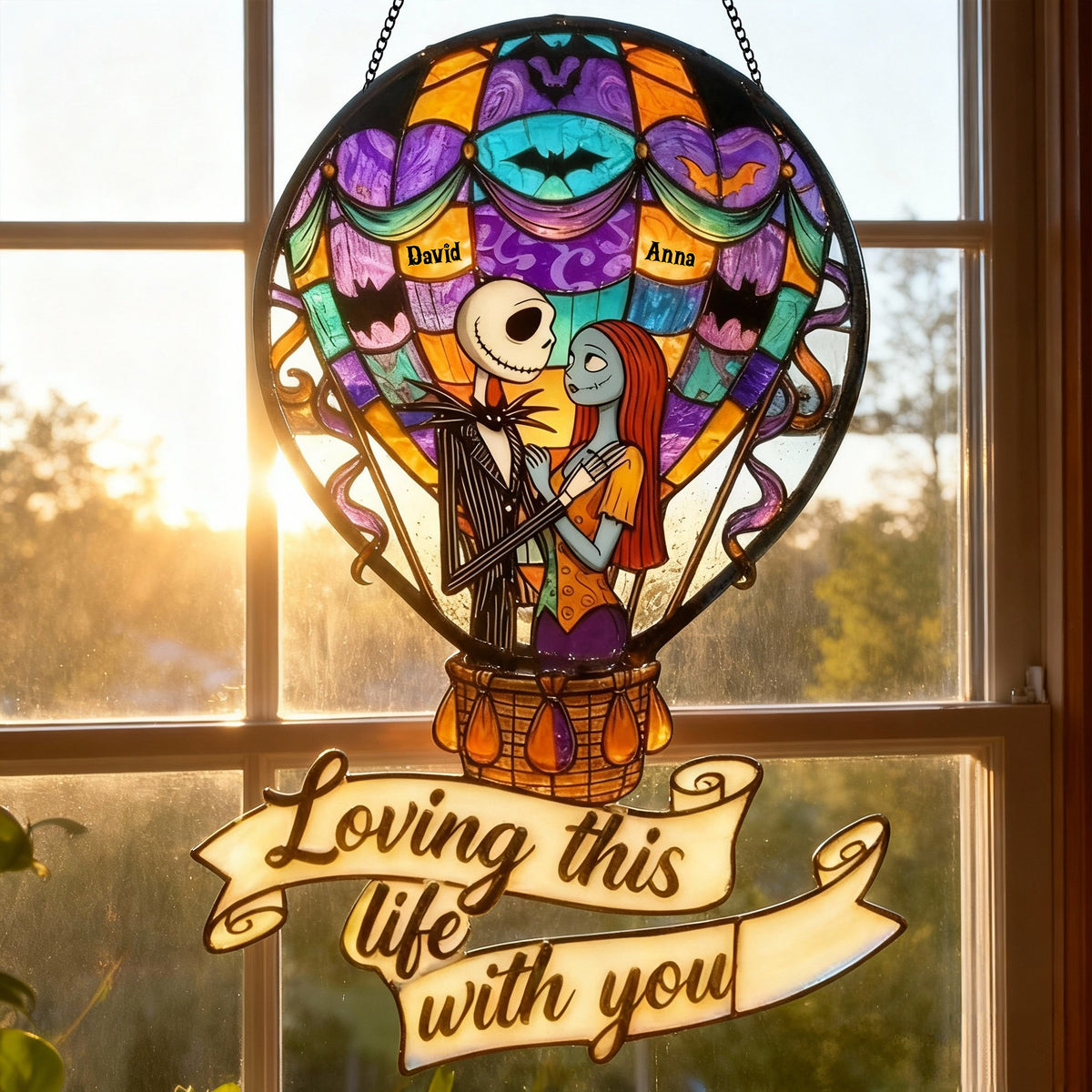 Gothic Couple Suncatcher Ornament - Personalized Gifts For Couple 02totn090126-Homacus