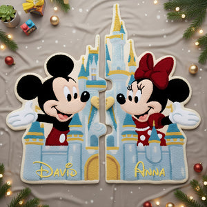 Romantic Couple Shape Doormat - Personalized Gifts For Couple 03KIDT041125-Homacus