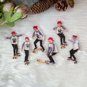 Custom Photo Gifts for Skateboarders Ornament 08acvp140924 Christmas Skater Gift-Homacus