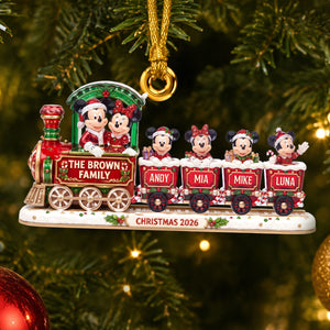 Cute Family Train Acrylic Ornament - Personalized Christmas Gifts For Family 01tydh040926-Homacus