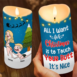 Personalized Gifts For Couple LED Candle 01ohtn301024hh Touch Your Butt It's Nice-Homacus