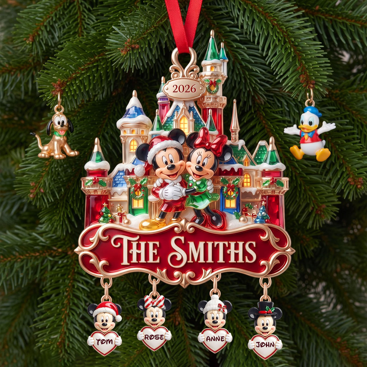 Snow Castle Family Ornament - Personalized Christmas Gifts For Family 05TYLU150826