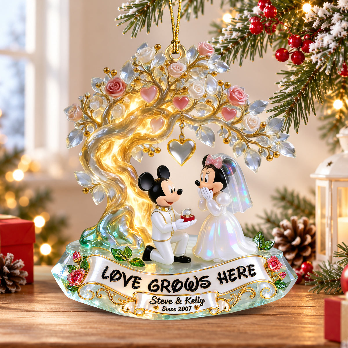 Under The Tree Of Love Ornament - Personalized Christmas Gifts For Couple 07qhqn210926-Homacus