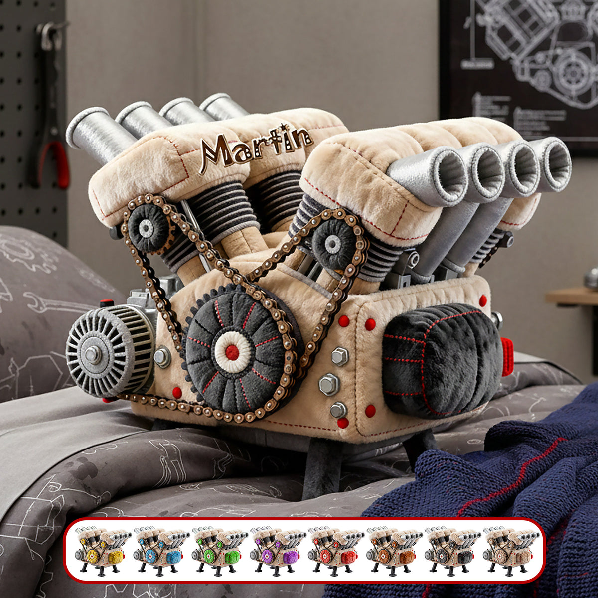 V8 Engine Model Custom Shape Pillow - Personalized Gifts 02ohmg171225-Homacus