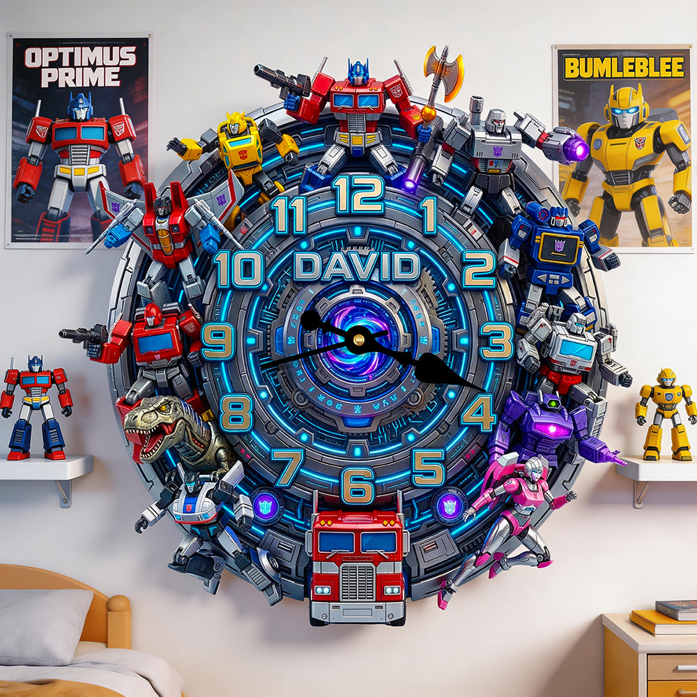 Futuristic Warrior Acrylic Hanging Wall Clock - Personalized Gifts 02nadt310326-Homacus