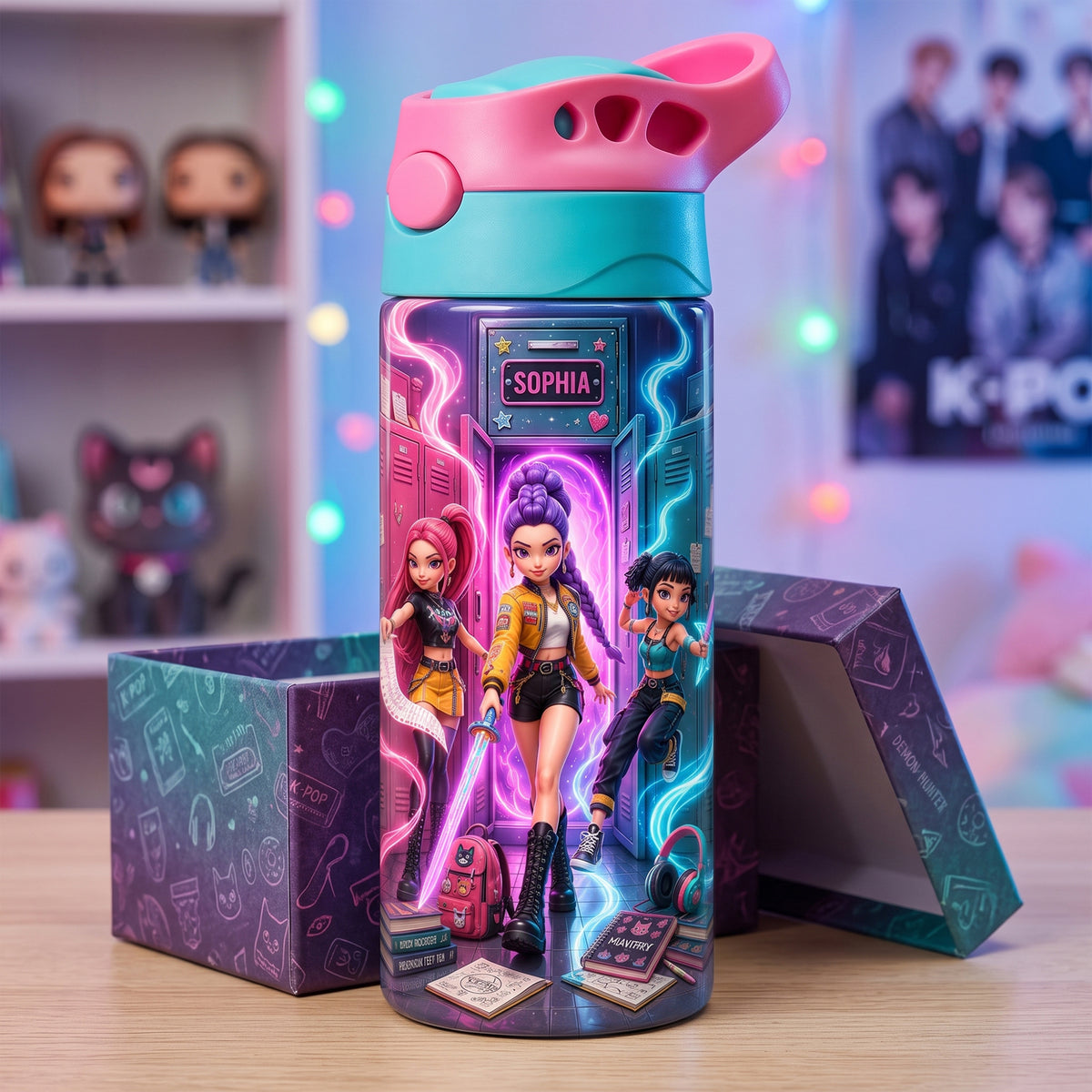 Fantasy Girl 12oz Colorful Kid Tumbler Personalized Back To School Gift 02HALU270726