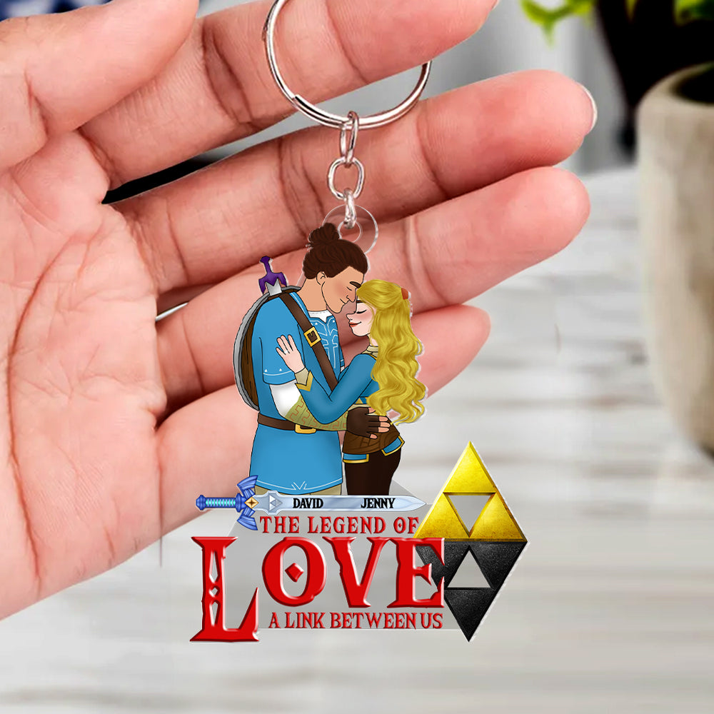 Personalized Gifts For Couple Keychain 04qhtn061224hg Gaming Couple Love Legend-Homacus