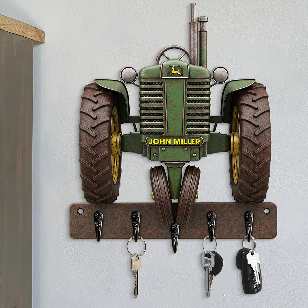 Tractor Key Hanger - Personalized Gifts For Farmers 04naqn280625-Homacus
