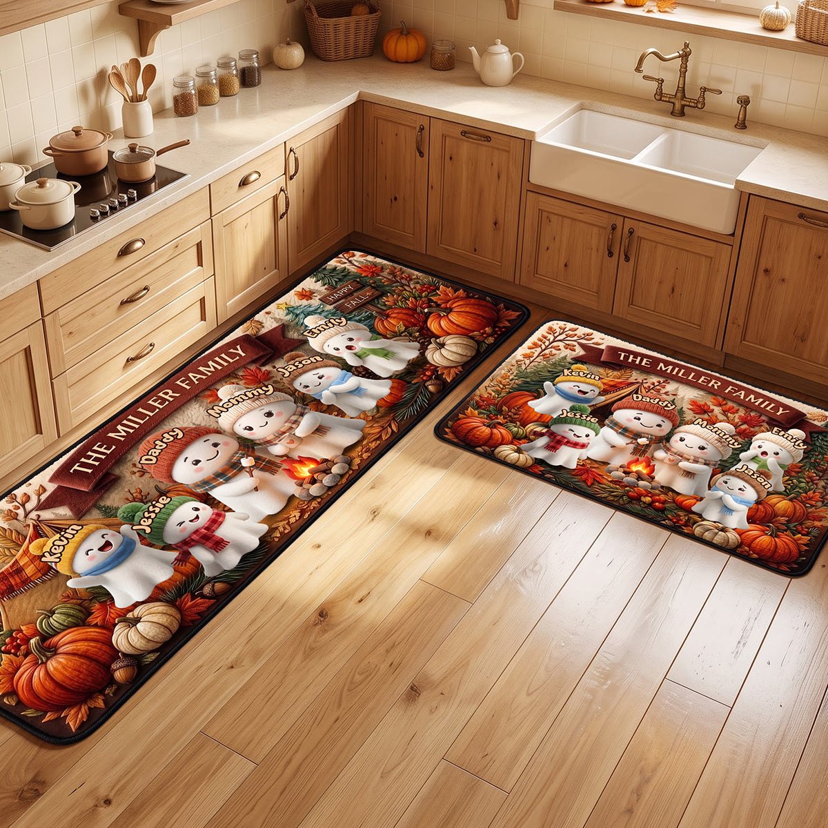Lovely Boo Family Bonfire Runner Rug - Personalized Gift For Family 03tota290826