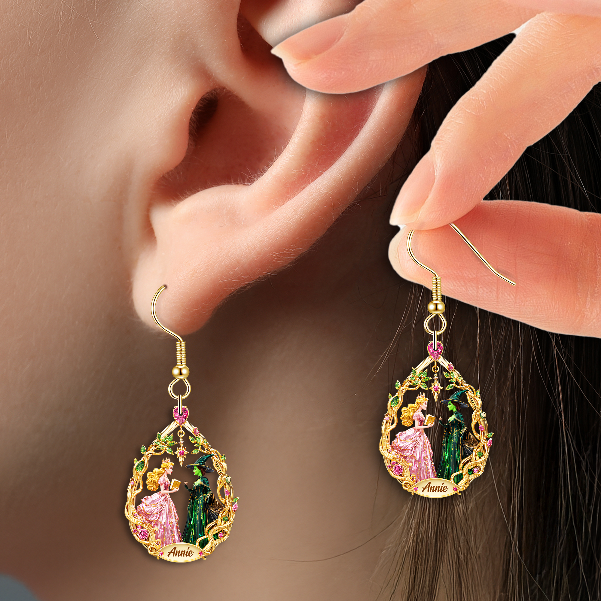 Mystic Sisters Earrings Personalized Gifts For Musical Fans 04TGLU240725-Homacus