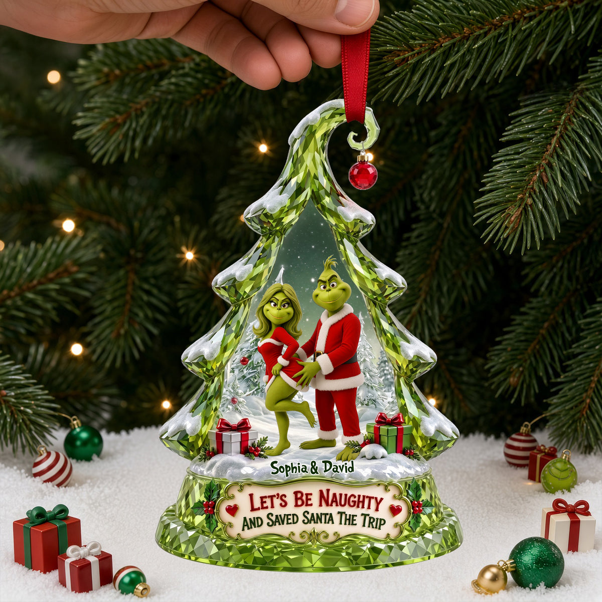 Playful Couple Ornament - Personalized Christmas Gifts 03ohlu070926-Homacus