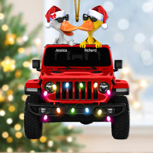 Personalized Gifts For Couple Christmas Ornament 03qhqn031122 Off Road Car Couple-Homacus