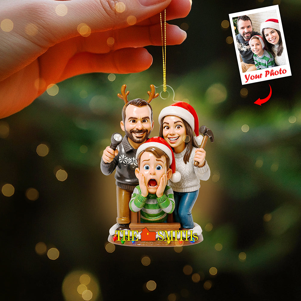 Cartoon Family Ornament - Custom Photo Gifts For Family 04nata200825-Homacus