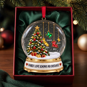 Family Love Knows No Distance Christmas Ornament - Personalized Gifts For Family 04tylu250926