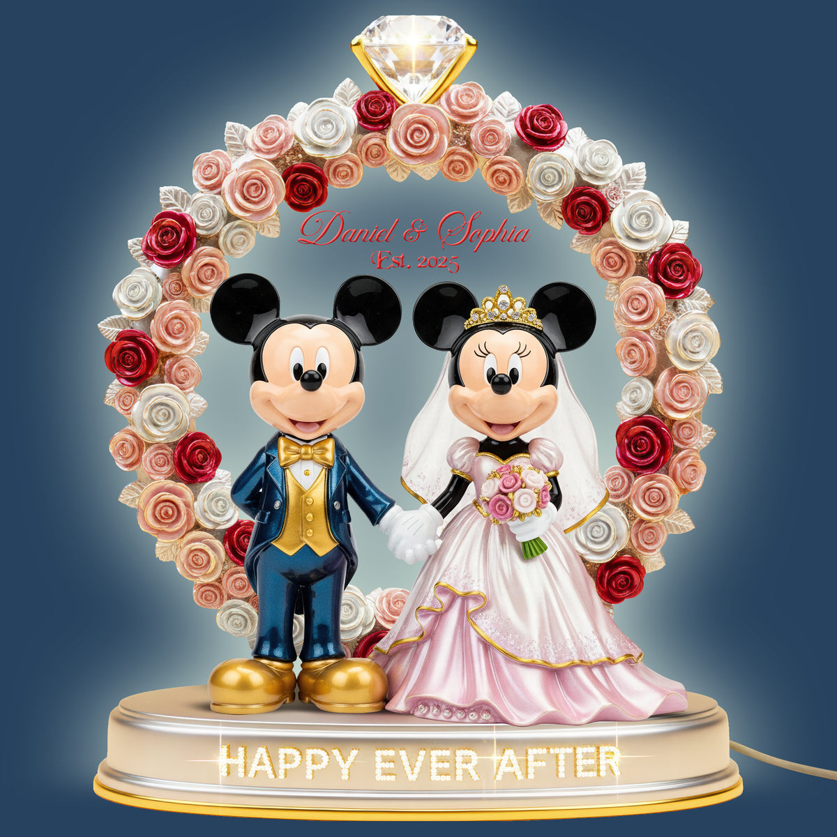 Happy Ever After Light Box Personalized Gifts For Couple 05PGQN281125-Homacus