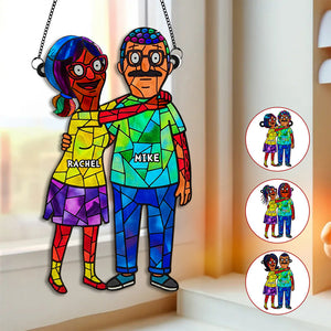 Funny Couple Suncatcher - Personalized Gifts For Couple 02ohmg290725-Homacus