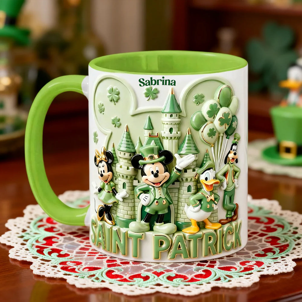 St. Patrick Accent Mug - Personalized Patrick's Day Gifts 03pata070226-Homacus