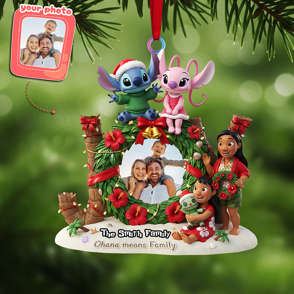 Custom Photo Family Christmas Acrylic Ornament, Personalized Gifts For Family 03kita161025-Homacus