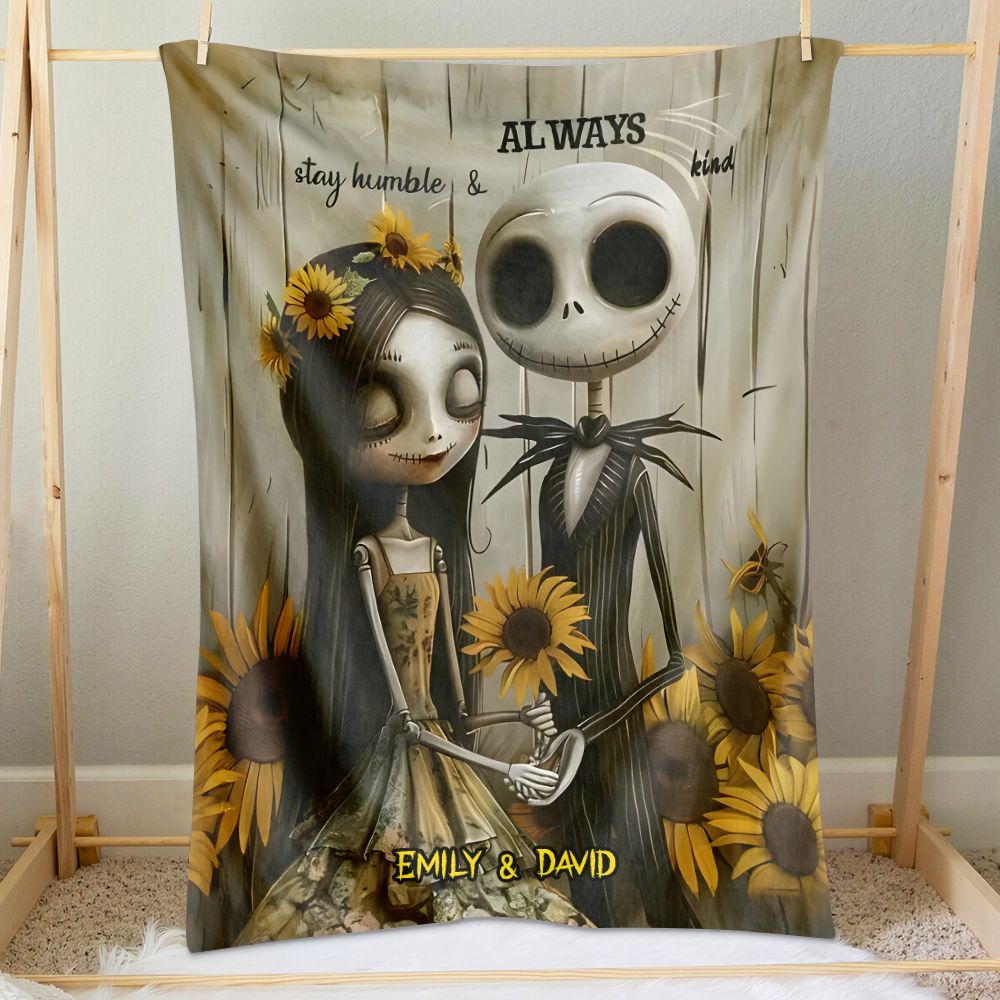 Personalized Halloween Gifts For Couple Blanket 85acpu290824-Homacus