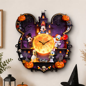Spooky Halloween Acrylic Hanging Wall Clock - Personalized Gifts For Halloween 03pgdh100826-Homacus