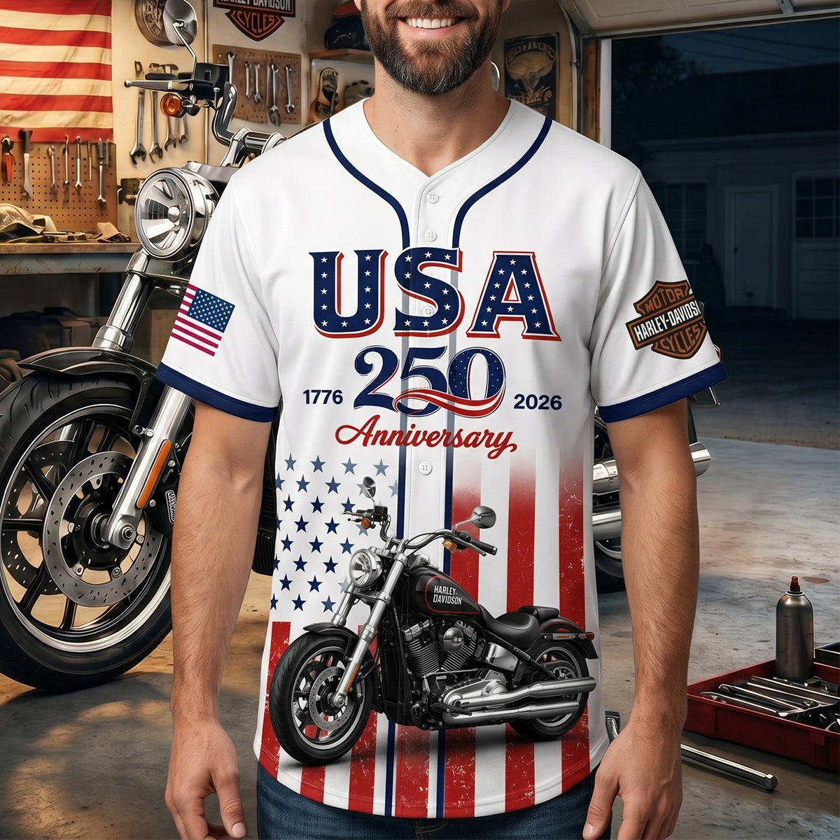 Badass Motorcycle Jersey Shirt - Custom Photo Gifts For Biker 02natn170626-Homacus
