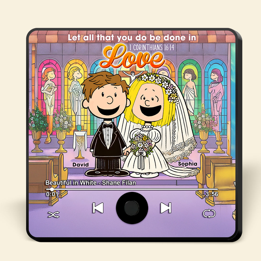 Personalized Gifts For Wedding Couple Music Fridge Magnet 05xqqn100125da Let All That You Do Be Done In Love-Homacus