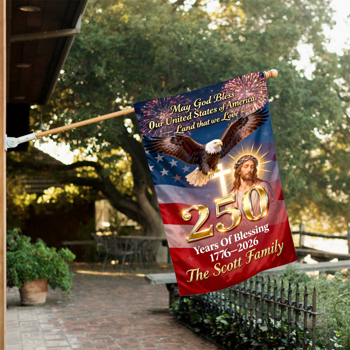 250 Years Of Blessing House Flag - Personalized Gifts For Christians 02HUTN260226-Homacus