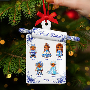Grandma Toile de Jouy Ornament - Personalized Gifts For Grandma Christmas Ornament 02PGTA150925-Homacus