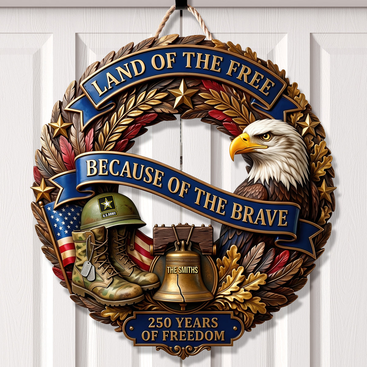 Land Of The Free - Celebrate America 250th Anniversary Acrylic Sign - Personalized Gifts For Veterans 04pgqn200626