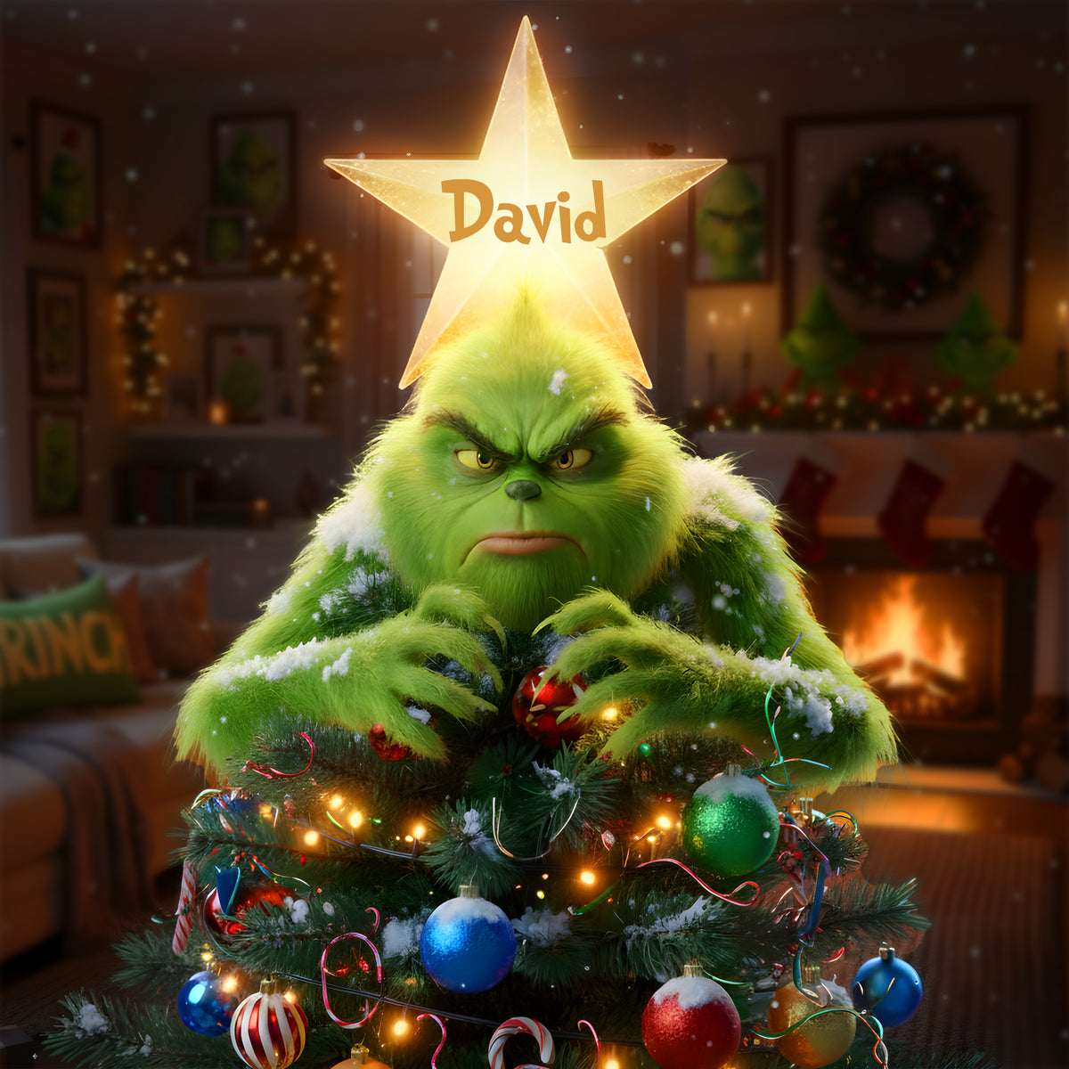 Funny Gifts Christmas Tree Topper Personalized Gifts 06TGLU211125-Homacus