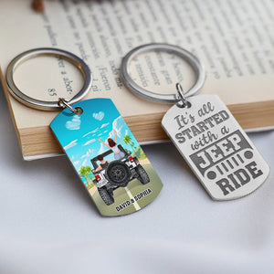 Personalized Gifts For Off Road Couple Keychain 04TOPU120642TM-Homacus