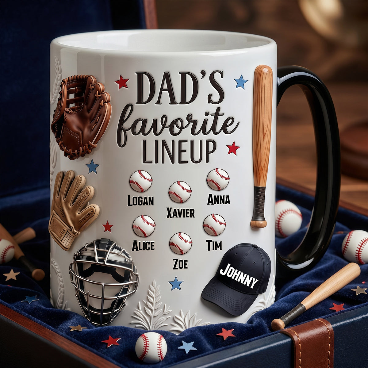 Baseball Dad Magic Coffee Mug - Personalized Gifts For Dad 03tydh240426