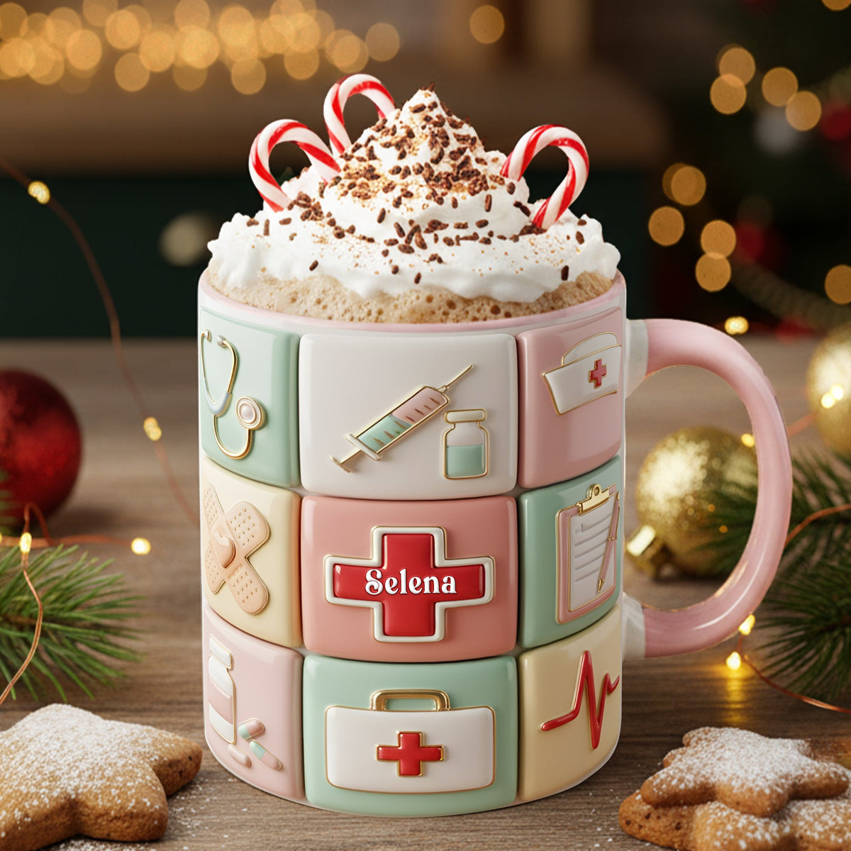 Medical Patchwork Accent Mug - Personalized Gifts For Nurses 01TOLU281025-Homacus