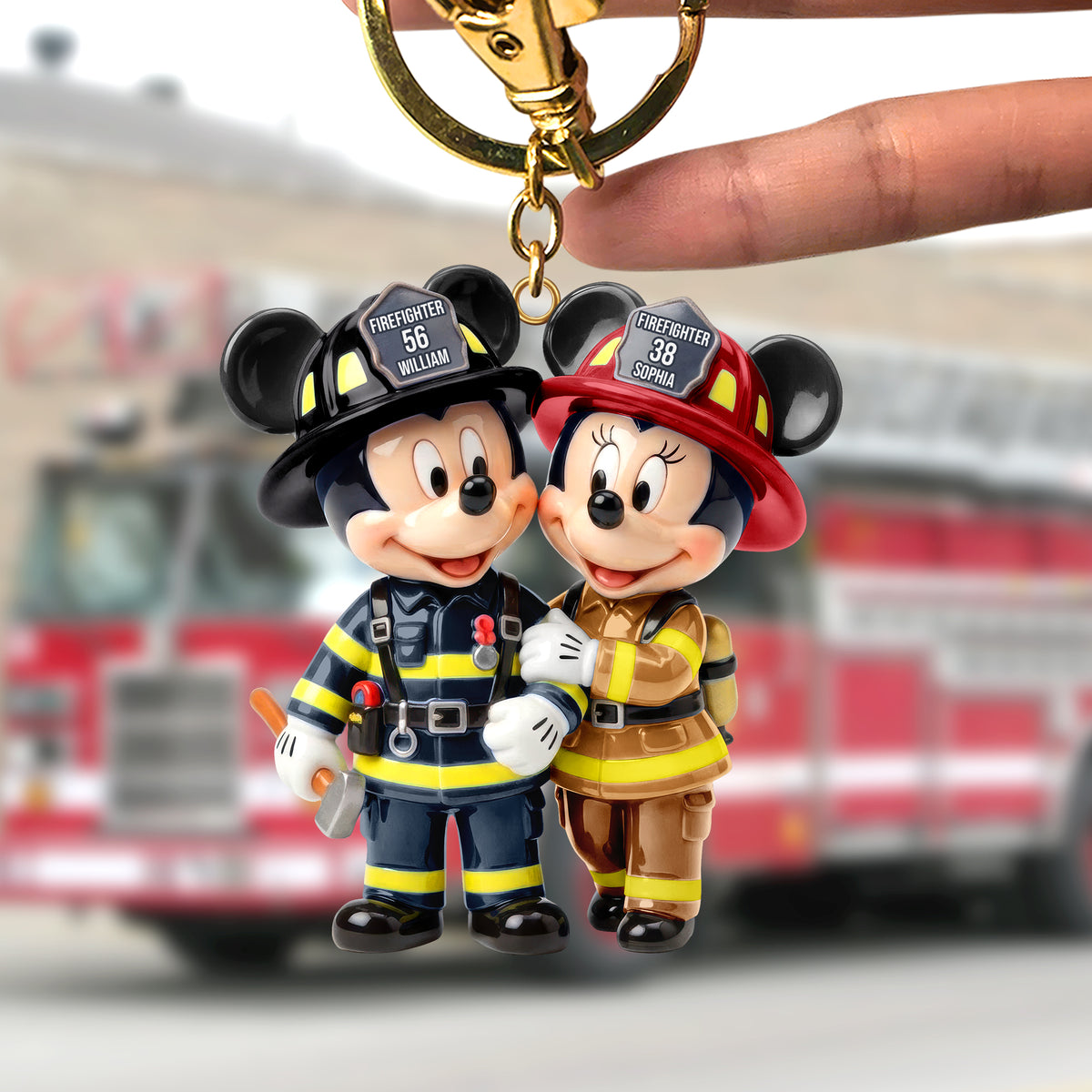 Firefighter Couple Keychain - Personalized Gifts For Couple 01toqn190126-Homacus