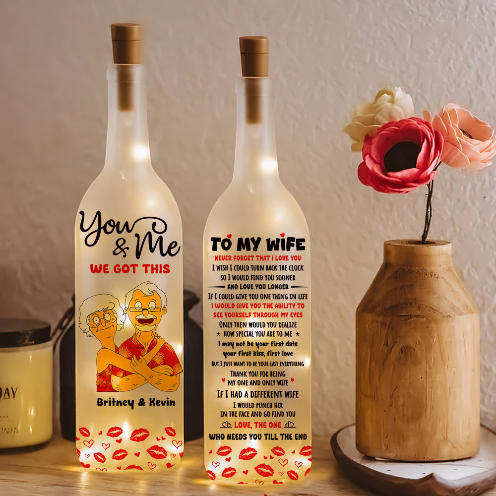 Personalized Gifts For Couple Bottle Lamp To My Wife 03ACDT190225HG-Homacus