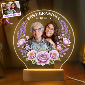 Custom Photo Gifts For Grandma Led Night Light Best Grandma Ever 01DTDT040325-Homacus