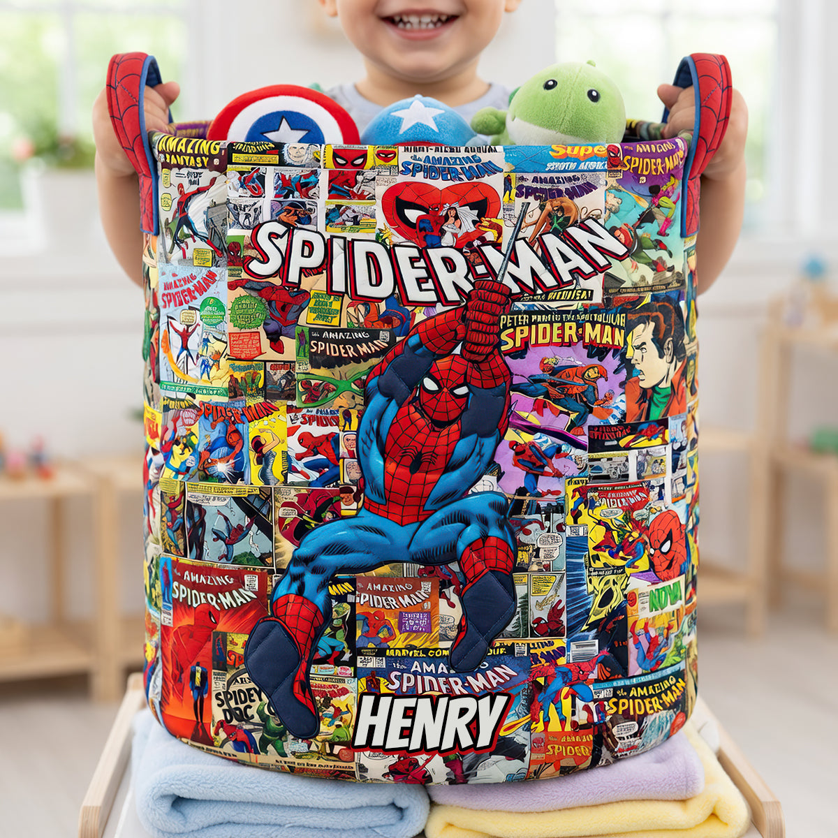 Action Hero Laundry Basket - Personalized Gift For Kids 06NADT290726-Homacus