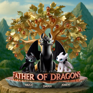 Dragon Dad Acrylic Plaque - Personalized Gifts For Dad 04TGLU060525-Homacus
