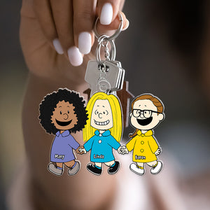 Friends Keychain - Personalized Gifts For Bestie, Best Friends-Homacus