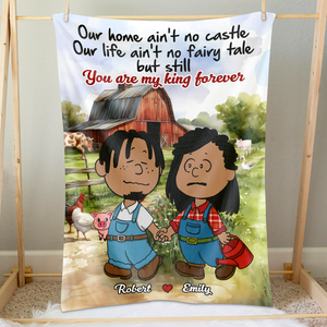 Personalized Gifts For Farmer Couple Blanket 01qhpu130125hg You're My Queen/King-Homacus