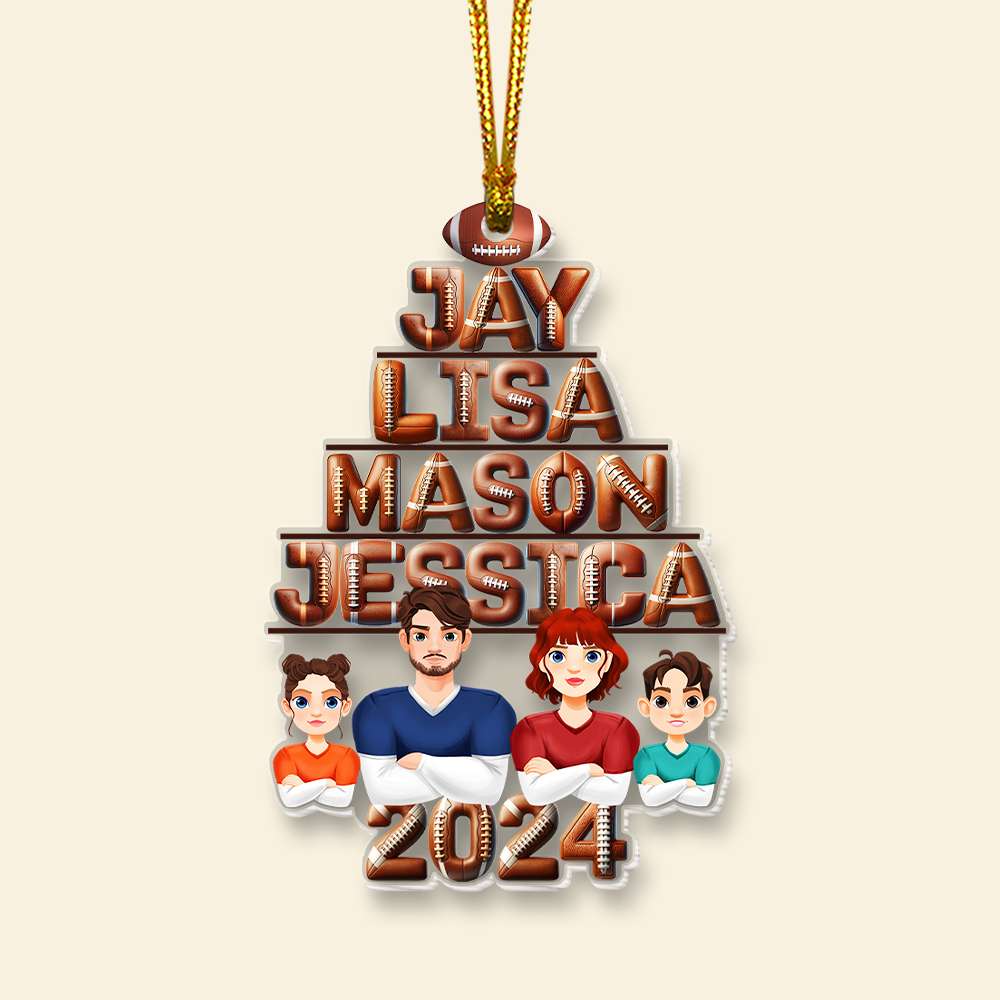 Personalized Gifts For Family Sport Lover Acrylic ornament Christmas 04XQMH161024HG-Homacus