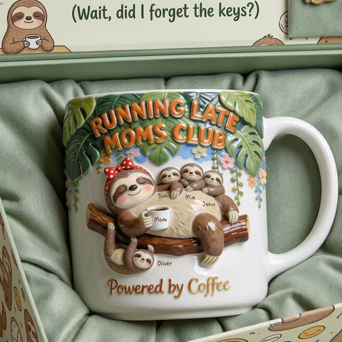 Chill Sloth Mom Coffee Mug - Personalized Gifts For Mom 04pgdt140326-Homacus